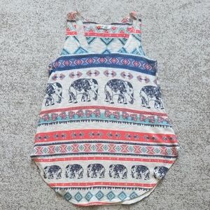 Tribal Elephant Print Tank Top